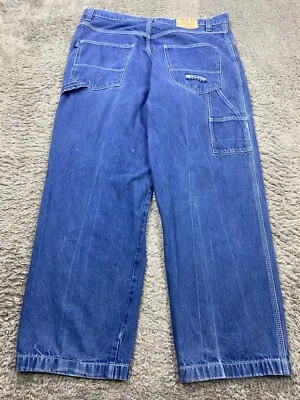 Pantalones de mezclilla Brooklyn Xpress para hombre 42x32 holgados sueltos años 90 carpintero Y2K hip hop patinador Foto 1 de 4