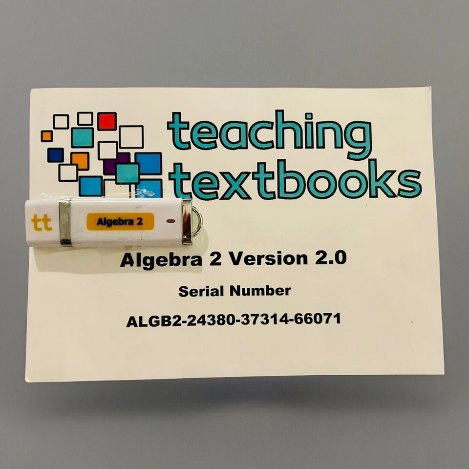 LK NEW! Teaching Textbooks Algebra 1 ( 2.0 Version) — USB DRIVE — Auto Grading - Image 1 of 1