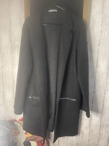 Angashion Gr. XXL grau Damen Long Strickjacke Mantel mit Taschen - Bild 1 von 9