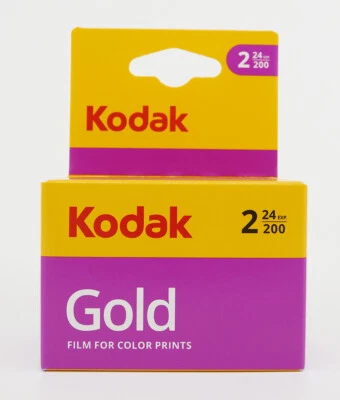 KODAK lot de 2 péllicules GOLD 24 poses ISO 200 péremption 03/2026 - Photo 1/2