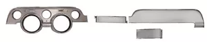 NEW! 1967 Ford Mustang DASH TRIM KIT Bezel, Emblem, Brushed ALUMINUM Set of 6 pc - Picture 1 of 12