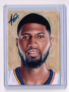 2018 ACEO Sketch Card PAUL GEORGE Oklahoma City Thunder 1/1
