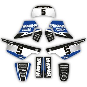 Fits Yamaha PW50 PW 50 PeeWee Pee Wee Motocross Graphics Kit Sticker Set 002