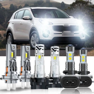 6pcs H7+H11B+881 LED Headlight High Low Beam Fog Light Bulbs Combo Kit - Picture 1 of 21