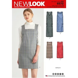 New Look SCHNITTMUSTER 6572 Misses' Pullover/Trägerkleider Größen 8-20 - Bild 1 von 6