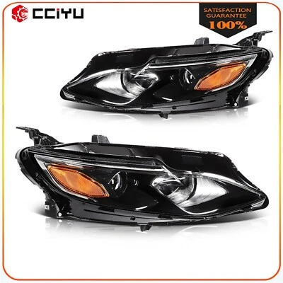 Headlights Assembly For 2019 2020 2021 Chevrolet Malibu Black Left+Right Pair Foto 1 de 4