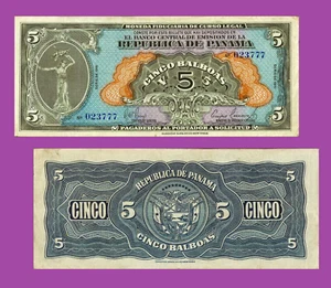 REPUBLIC DE PANAMA 5 BALBOABalboas 1941 uk /-reproducción - Imagen 1 de 1