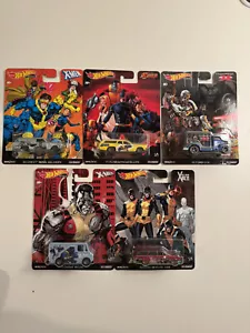 Hot Wheels 2018 Pop Culture X-Men Real Riders COMPLETE SET 5 of 5 - Picture 1 of 7