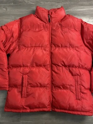 Chaqueta Southpole para hombre XL roja burbuja acolchada Y2K ropa de calle hip hop ciudad rap capucha Foto 1 de 4