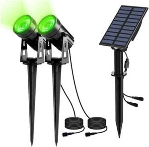 2 Stück Grün Gartenleuchte Solarleuchte Gartenlampe Außen LED Solarlampen Garten - Bild 1 von 11
