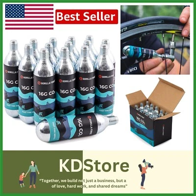 High-Quality 16g CO2 Cartridges for Instant Bike Tire Inflation - 15 Count - Image 1 of 4