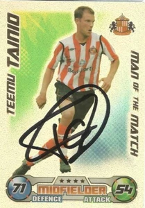 TEEMU TAINIO SIGNED SUNDERLAND M.O.M 2008/2009 MATCH ATTAX TRADING CARD+COA - Picture 1 of 1