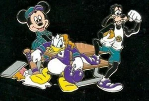 Disney Pin 66066 WDW PTU School Cafeteria 6 Mickey Donald & Goofy LE 200 Rare - Picture 1 of 1