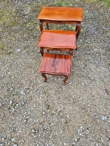 3er Set Tisch Mahagoni Satztische Beistelltisch Holztisch Ablagetische Antik top - Bild 1 von 17
