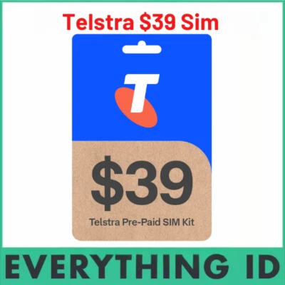 TELSTRA PREPAID $39 STARTER KIT 4G 5G MOBILE STANDARD, MICRO & NANO SIM CARD - Image 1 of 2