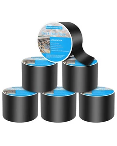 Deck Joist Tape Deck Flashing Tape 4" x 50' Butyl Joist Tape 6 Rolls Black - Picture 1 of 6