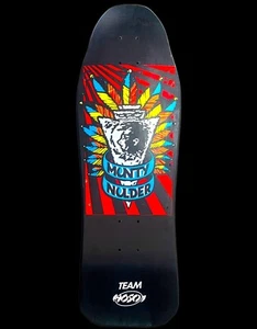Vintage 1988 Team Hosoi Monty Nolder Black Dipped Skateboard Deck - Picture 1 of 15