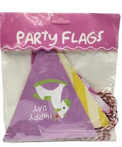 Party Flags Banner "HAPPY DAY" Hobby Horse Baby Theme, BRAND NEW - Picture 1 of 4