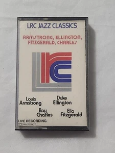 ✅️VINTAGE CASSETTE LRC JAZZ CLASSICS ARMSTRONG,ELLINGTON,FITZGERALD,CHARLES - Picture 1 of 5