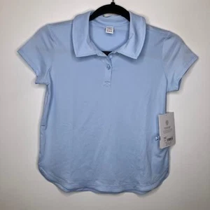 NWT ATHLETA GIRL School Day Polo Light Blue Medium 8/10 - Picture 1 of 5