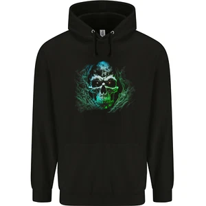 Twinkle Eyes Evil Skull Childrens Kids Hoodie - Picture 1 of 3