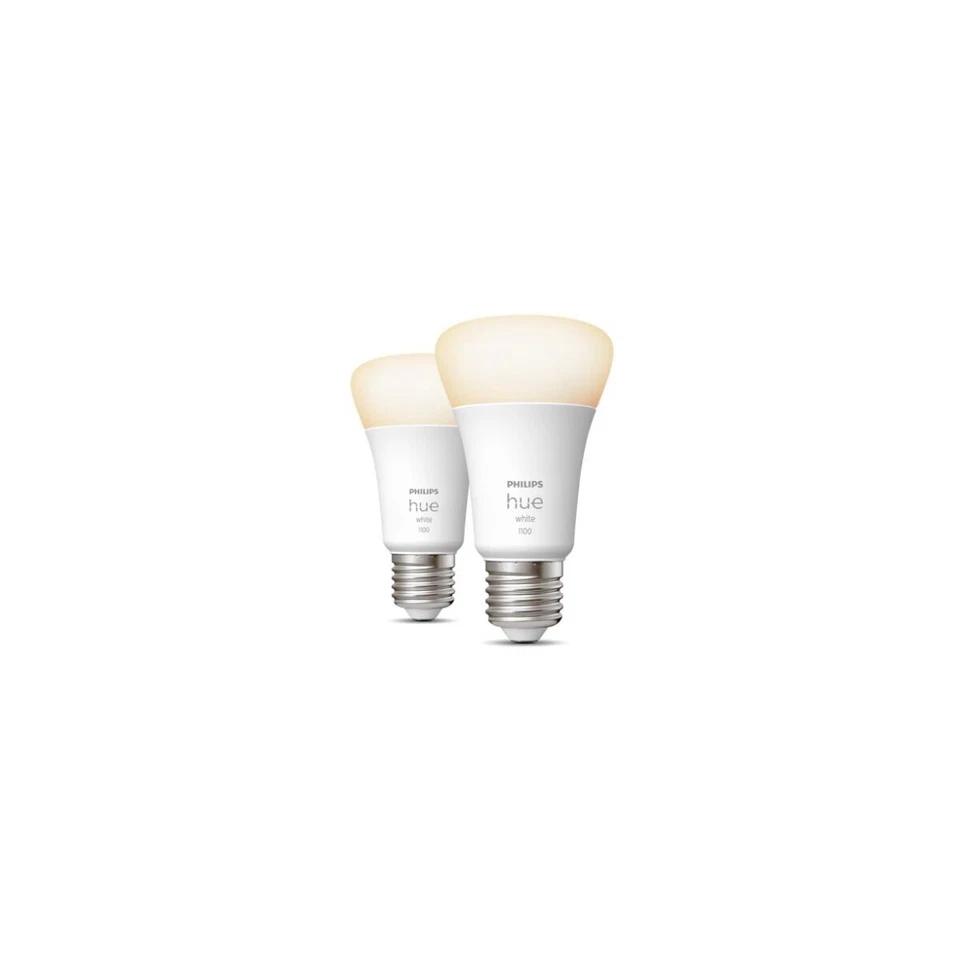 Philips Hue White 9,5W E27 LED Lampe 2er Set - Warmweiß