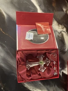 Waterford Kristall 2012 Jahreskreuz Ornament mit Verstärker verpackt mit Etikett # 156413 - Bild 1 von 3