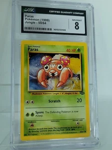 1999 Pokemon 1st Edition Graded 8 NM/MINT PARAS JUNGLE 59/64 - Bild 1 von 1