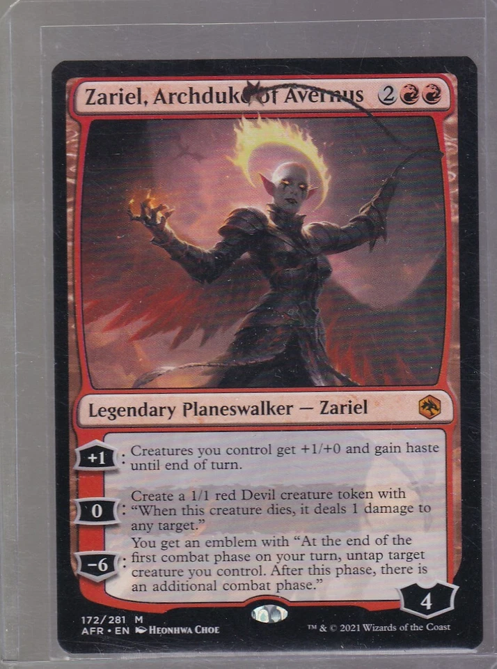 Magic the Gathering: MTG FORGOTTEN REALMS ZARIEL ARCHDUKE OF AVERNUS MYTHIC RARE - Image 1 of 1