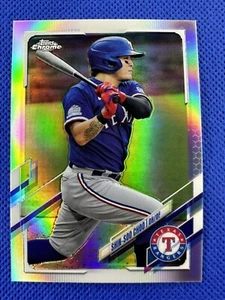 2021 #127 Shin-Soo Choo Topps Chrom Baseball Refraktor Texas Rangers - Bild 1 von 2