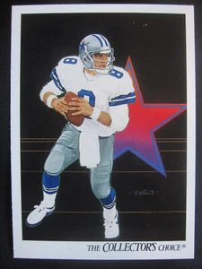 Troy Aikman Dallas Cowboys Upper Deck 1991 Collector's Choice Vernon Wells NFL - Picture 1 of 2