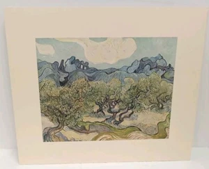 Impresión artística Van Gogh 'Paisaje con olivos' placa 15 reimpresión cartón mate - Imagen 1 de 4
