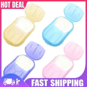 20pcs/Box Disposable Soap Papers Portable Travel Hand Washing Scented Slice - Picture 1 of 6
