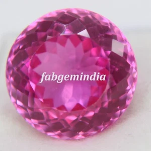 24 Ct Loose Gemstones Certified Excellent Cut Round Pink Natural Beryl - Picture 1 of 5