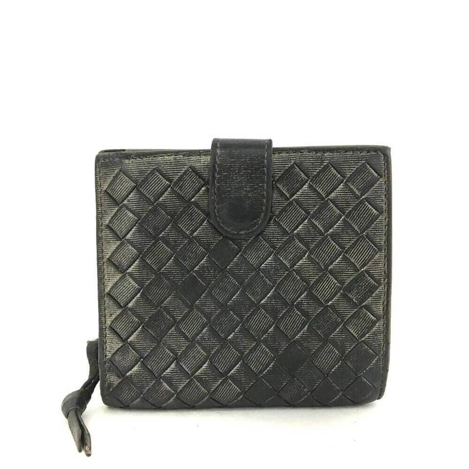 Cartera de cuero plateada Bottega Veneta Foto 1 de 4