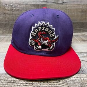 Toronto Raptors Hat Men's Medium-Large Snapback Cap Purple And Red Two-Tone