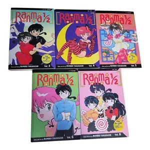 Ranma 1/2 English Manga 5 Volumes 3 4 5 6 8 Set Books - Picture 1 of 3