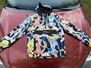Members Only Looney Tunes Mens Graphic Print Windbreaker Jacket Coat Men’s Small - Picture 1 of 5