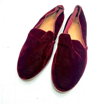 GAP Factory Velvet Almond Office Academia Holiday Loafer Womens 9 Red Port Wine - Image 1 of 4