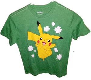 Pokémon Nintendo Game Freak Pikachu St. Patrick's Day Boys' Small 2024 T-Shirt - Picture 1 of 3