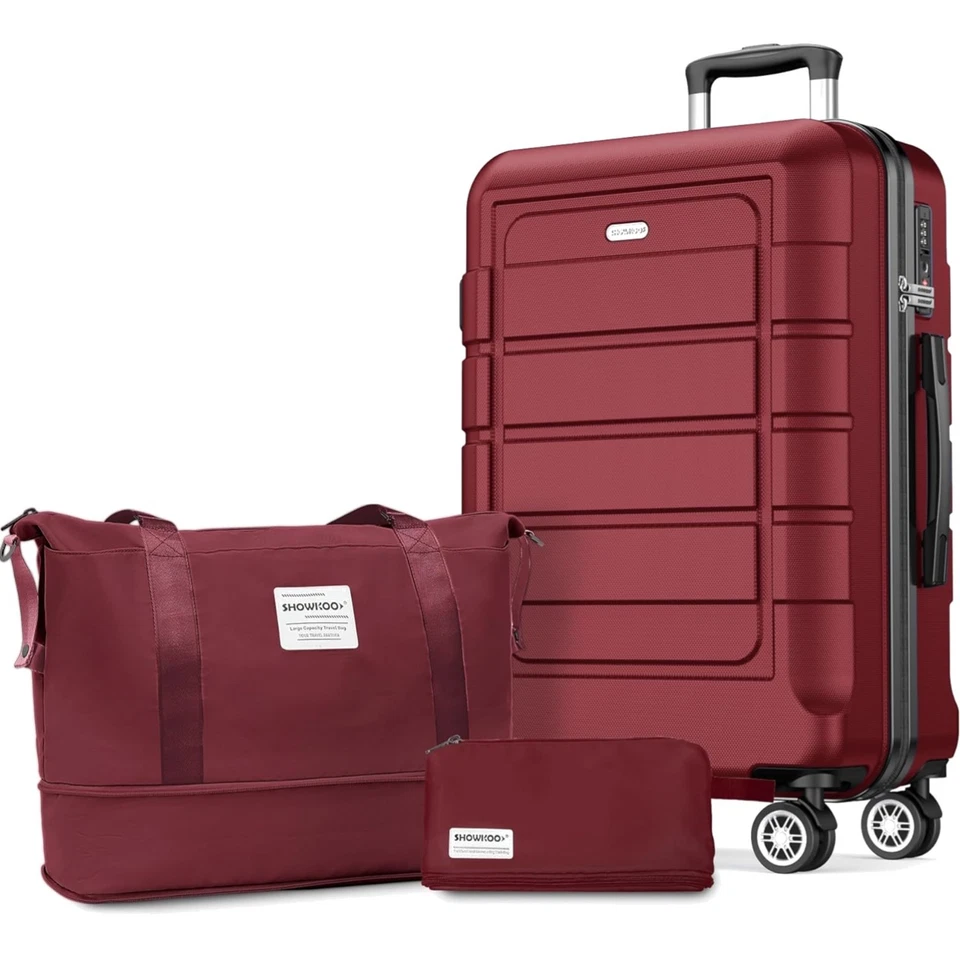 Koffer Hartschalen, Reisekoffer, Set, Rollen, TSA-Schloss, Expand, 76cm, Rot - Bild 1 von 4