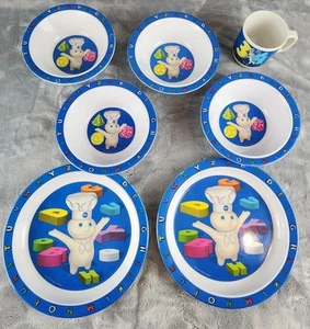 2000 Pillsbury Doughboy ABC Plate Bowl & Mug Lot Plastic - Picture 1 of 6