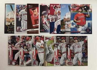 MIKE TROUT - 2020 BOWMAN, TOPPS, CHROME, HERITAGE - BASE & INSERTS (13 Total) - Image 1 of 4