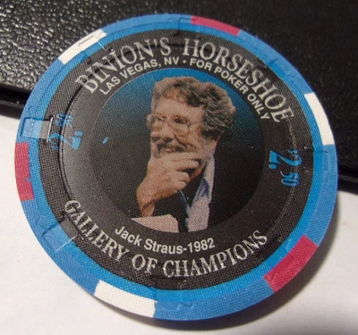 BINION'S HORSESHOE HOTEL CASINO 1994 $2.50 gaming poker chip - Las Vegas, NV - Image 1 of 3