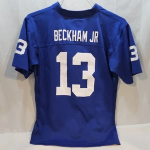 New York Giants Jersey Youth Large Blue NFL Football Odell Beckham Jr 13 Nike - Picture 1 of 5