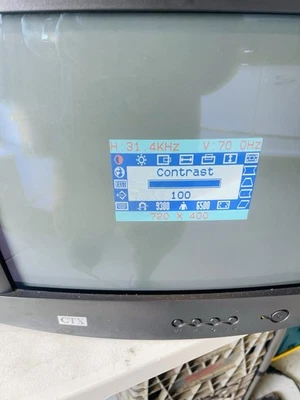 Vintage CTX VL701B 17" CRT Computer Monitor BLACK Retro Gaming! NICE!! - Image 1 of 4