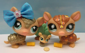 LITTLEST PET SHOP #638 1007 & RARE TEENIEST TINIEST BABY ARMADILLO #T-162 LOT - Picture 1 of 13
