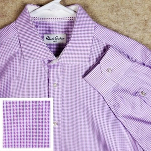 Robert Graham Men's Long Sleeve Purple Button Up Shirt Size 42, 16.5 Neck - Picture 1 of 16