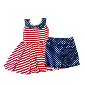 Eliza Cate Star Spangled Dress and Shorts Size 6 - Picture 1 of 7