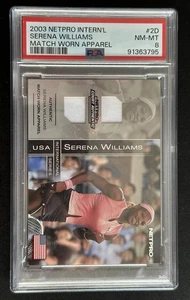 Serena Williams Rookie Match Worn Apparel PSA 8 2003 Netpro International 2D - Picture 1 of 2
